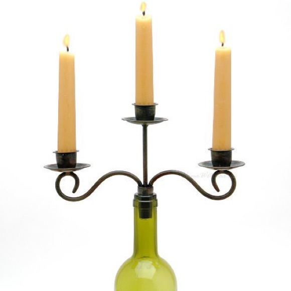 Dennis East International Other - Wine Bottle Triple Candle Holder